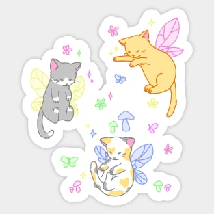 fairy kitties (rainbow) Sticker
